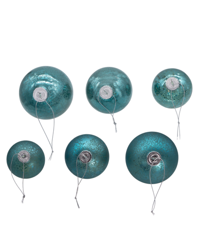 Kurt Adler 60-80mm Glass Shiny Matte Mercury Ball Ornaments, 20 Piece Set In Blue