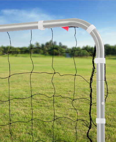 Net Playz Backyard Soccer Goal, Metal Soccer Goal, 6' X 4' In Silver