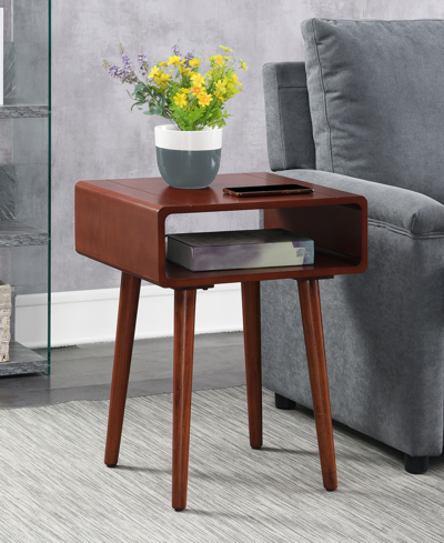 Convenience Concepts 18.75" Medium-density Fiberboard Napa End Table With Shelf In Mahogany