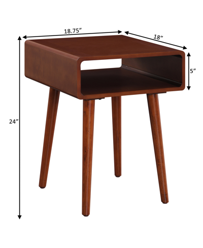 Shop Convenience Concepts 18.75" Medium-density Fiberboard Napa End Table With Shelf In Mahogany