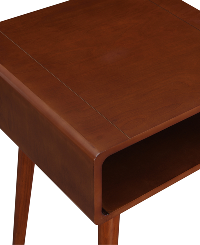 Shop Convenience Concepts 18.75" Medium-density Fiberboard Napa End Table With Shelf In Mahogany