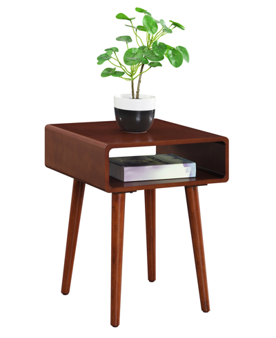 Shop Convenience Concepts 18.75" Medium-density Fiberboard Napa End Table With Shelf In Mahogany