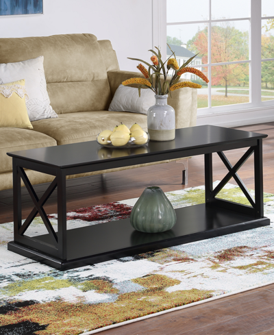 Shop Convenience Concepts 47" Medium-density Fiberboard Coventry Coffee Table With Shelf In Black
