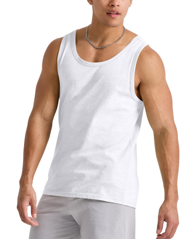 Shop Alternative Apparel Men's Hanes Originals Cotton Tank Top In White