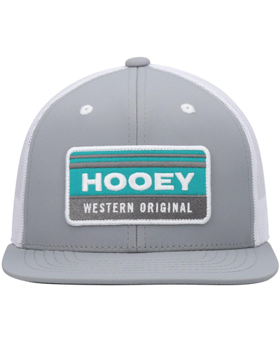 Shop Hooey Big Boys And Girls  Gray, White Horizon Trucker Snapback Hat In Gray,white