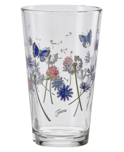 Fiesta Breezy Floral 16-ounce Tapered Cooler Glass, Set Of 4 In Multicolor