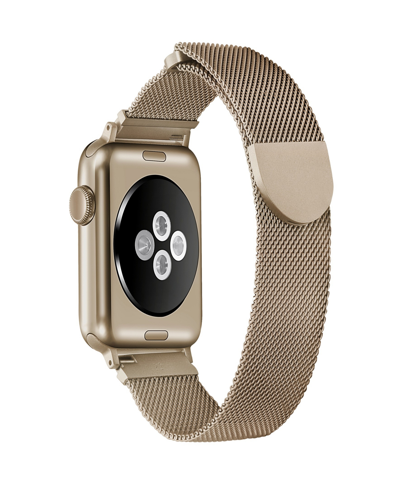 Shop Posh Tech Unisex Skinny Infinity Stainless Steel Mesh Band For Apple Watch Size- 38mm, 40mm, 41mm In New Gold