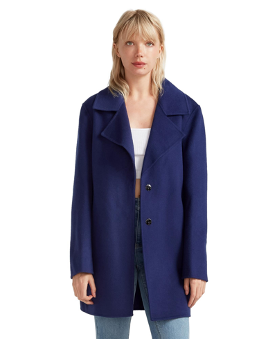 Shop Belle & Bloom Women  Ex Boyfriend Wool Blend Oversized Jacket In Midnight Blue