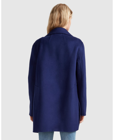Shop Belle & Bloom Women  Ex Boyfriend Wool Blend Oversized Jacket In Midnight Blue