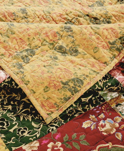 Greenland Home Fashions Antique Chic Cotton Authentic Patchwork 5 Piece Set, Daybed In Multi