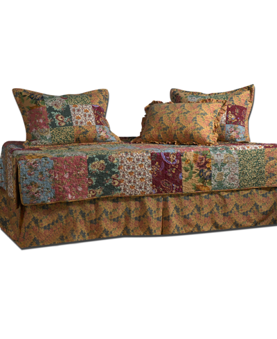 Shop Greenland Home Fashions Antique Chic Cotton Authentic Patchwork 5 Piece Set, Daybed In Multi