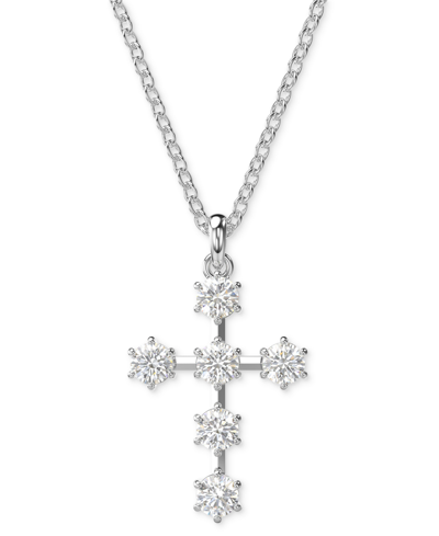 Shop Swarovski Silver-tone Insigne Crystal Cross Pendant Necklace, 15" + 2-3/4" Extender