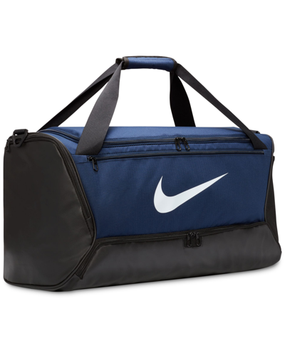 Shop Nike Men's Brasilia 9.5 Training Duffel Bag (medium, 60l) In Blue