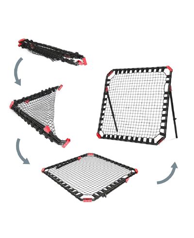 Net Playz Soccer Rebounder, Football Training Gifts, Aids Equipment For Kids Teens Portable Kick-back Rebound In Black