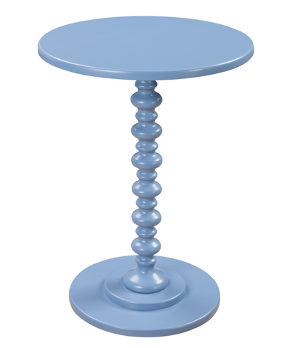 Shop Convenience Concepts 17.75" Medium-density Fiberboard Palm Beach Spindle Table In Blue