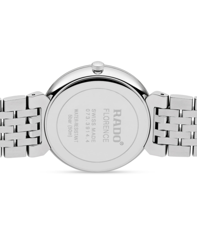 Shop Rado Swiss Florence Stainless Steel Bracelet Watch 38mm In Silver