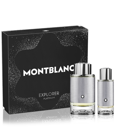 Shop Montblanc Men's 2-pc. Explorer Platinum Eau De Parfum Gift Set In No Color