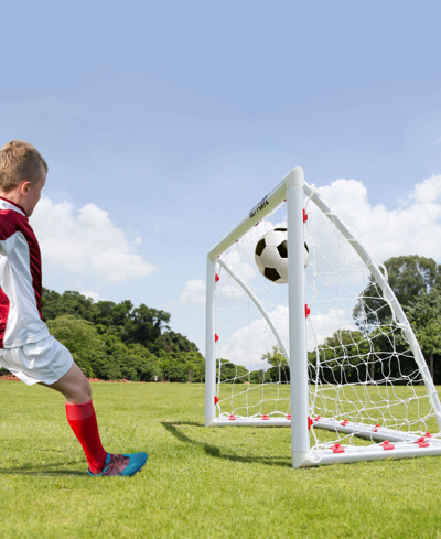Net Playz Backyard Soccer Goal, Soccer Net, High-strength, Fast Set-up Weather-resistant, 4' X 3' In White