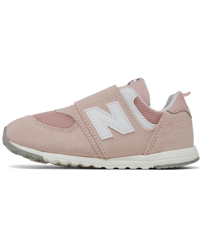 Shop New Balance Toddler Girls 574 Adjustable Strap Closure Casual Sneakers From Finish Line In Quartz Pink