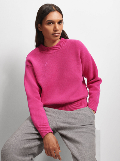 Shop Pangaia Women's Recycled Cashmere Sweater — Tourmaline Pink M