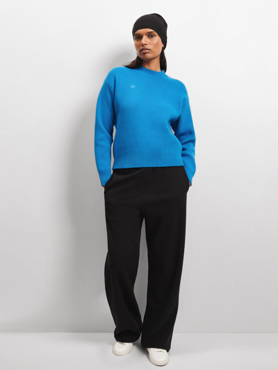 Shop Pangaia Women's Recycled Cashmere Sweater — Cerulean Blue S