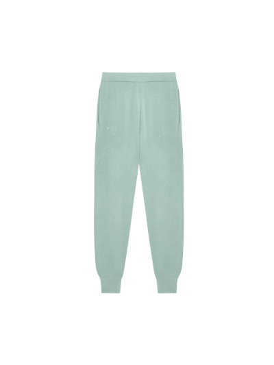 Shop Pangaia Regenerative Merino Wool Track Pants — Eucalyptus Blue