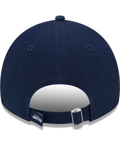 New Era College Navy Seattle Seahawks Leaves 9twenty Adjustable Hat In College Navy