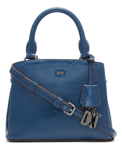 Shop Dkny Paige Small Satchel In Light Midnight
