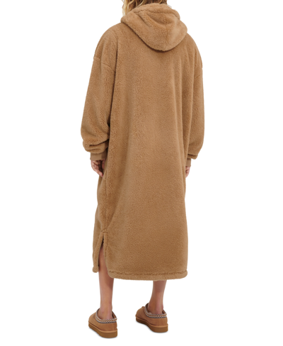 Shop Ugg Men's Winston Oversized Plush Fleece Hooded Robe In Live Oak
