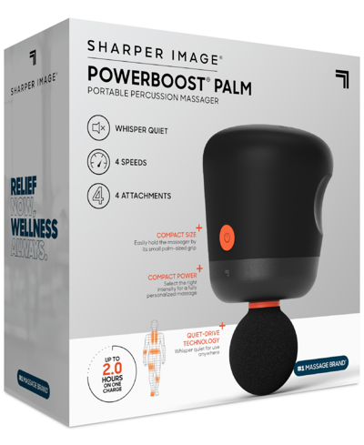 Shop Sharper Image Powerboost Palm Portable Percussion Massager In Black