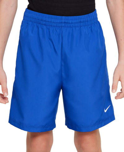Shop Nike Big Boys Dri-fit Multi+ Training Shorts In Game Royal,white