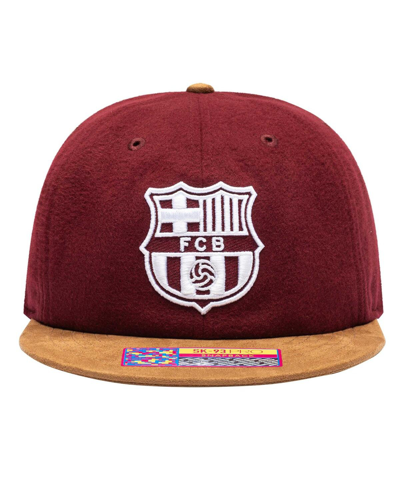 Shop Fan Ink Men's Burgundy Barcelona Lafayette Snapback Hat