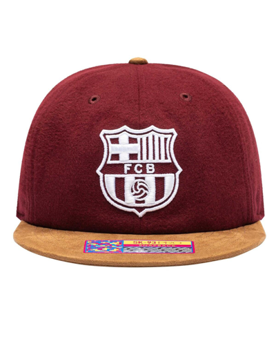 Fan Ink Men's Burgundy Barcelona Lafayette Snapback Hat In Burgundy