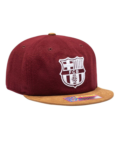 Shop Fan Ink Men's Burgundy Barcelona Lafayette Snapback Hat