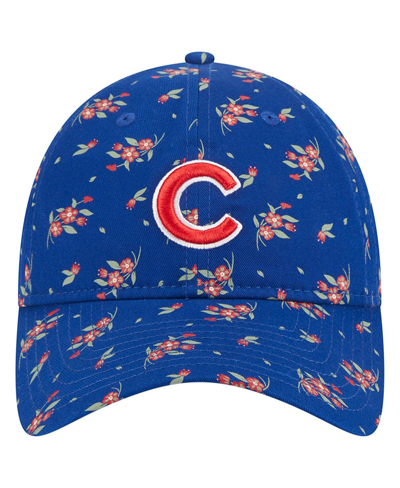 Shop New Era Women's  Royal Chicago Cubs Bloom 9twenty Adjustable Hat