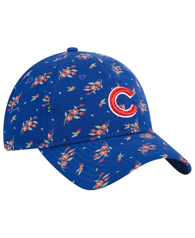 Shop New Era Women's  Royal Chicago Cubs Bloom 9twenty Adjustable Hat