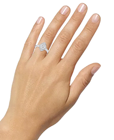 Shop Promised Love Diamond Baguette & Round Ring (1/2 Ct. T.w.) In Sterling Silver