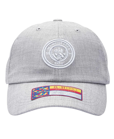 Shop Fan Ink Men's Gray Manchester City Berkeley Classic Adjustable Hat