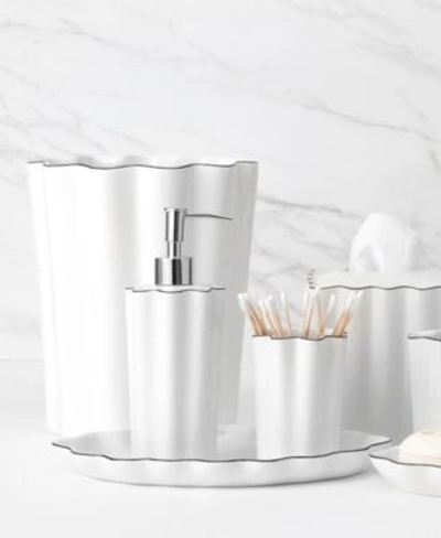 Cassadecor Mare Bath Accessory Collection In White With Black Trim