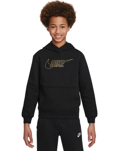 Shop Nike Sportswear Big Kids Club Fleece Hoodie In Black