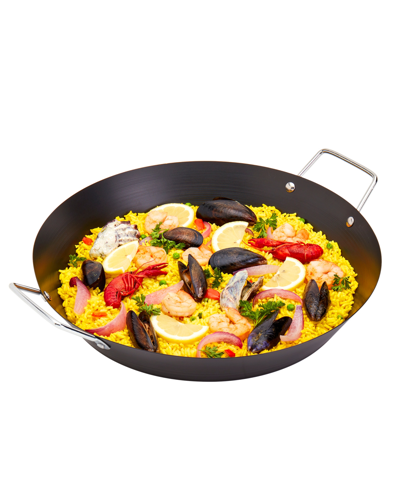 Shop Infuse Latin Carbon Steel 15" Paella Pan In Black