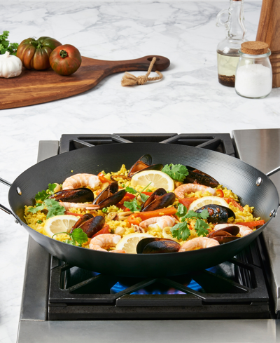 Shop Infuse Latin Carbon Steel 15" Paella Pan In Black