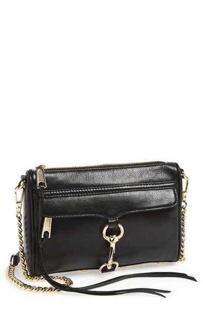 Shop Rebecca Minkoff 'mini Mac' Convertible Crossbody Bag In Black/ Light Gold