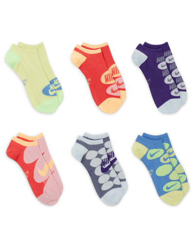 Shop Nike Unisex Everyday 6-pk. Lightweight No-show Training Socks In Multicolor,green