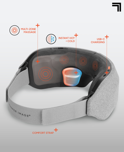 Sharper Image Realtouch Hot Or Cold Massager Eye Mask In Grey