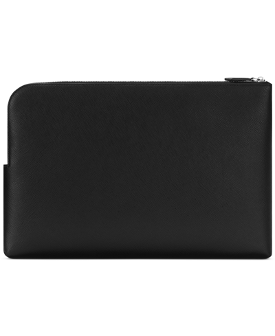 Shop Montblanc Sartorial Leather Laptop Case In Black