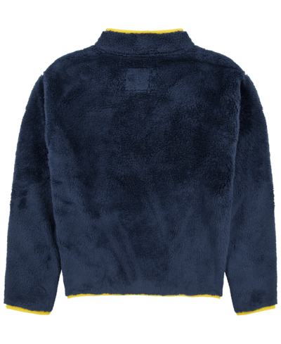 Shop Levi's Little Boys Colorblocked Half Zip Pullover Sweatshirt In Naval Academy