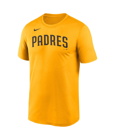 Shop Nike Men's  Gold San Diego Padres Wordmark Legend T-shirt