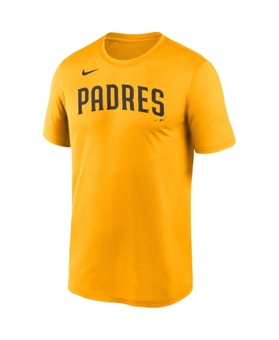 Nike Gold San Diego Padres New Legend Wordmark T-shirt In Gold