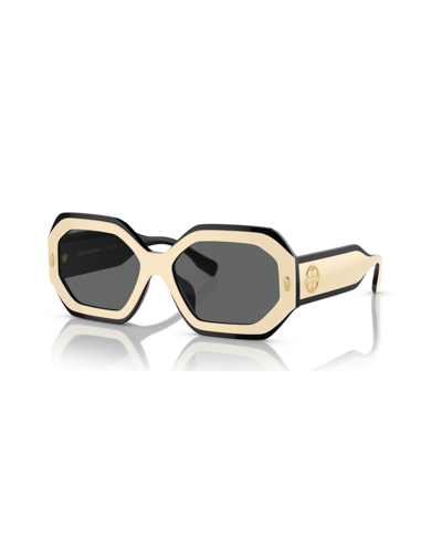 Shop Tory Burch Women's Sunglasses Ty7192u In Black,ivory